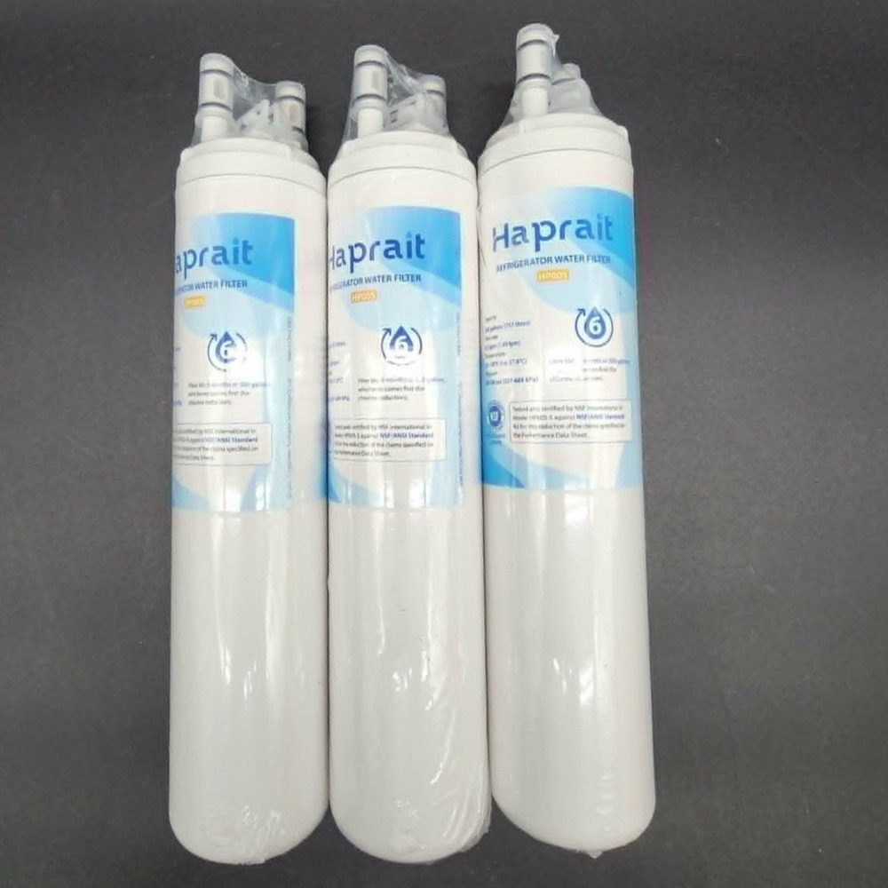 Haprait White HP005 Refrigerator Water Filter 3 Pack NSF‎ Certified Replacement
